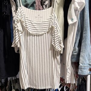 American Eagle Outfitters White Striped Camisole